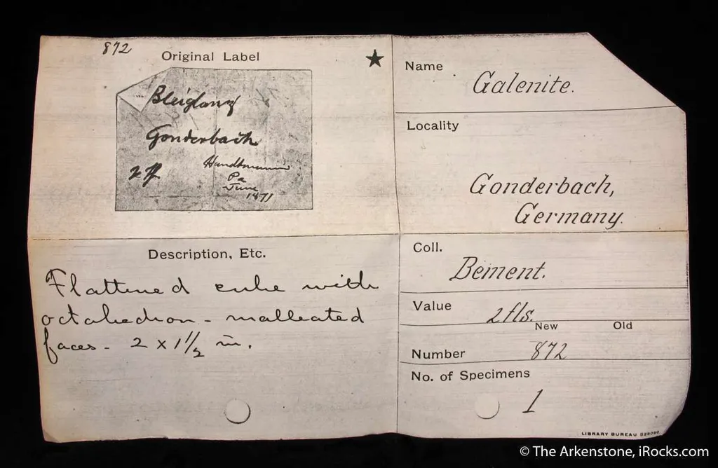 Galena (Gonderbach twinned) - found 1871 - image 5