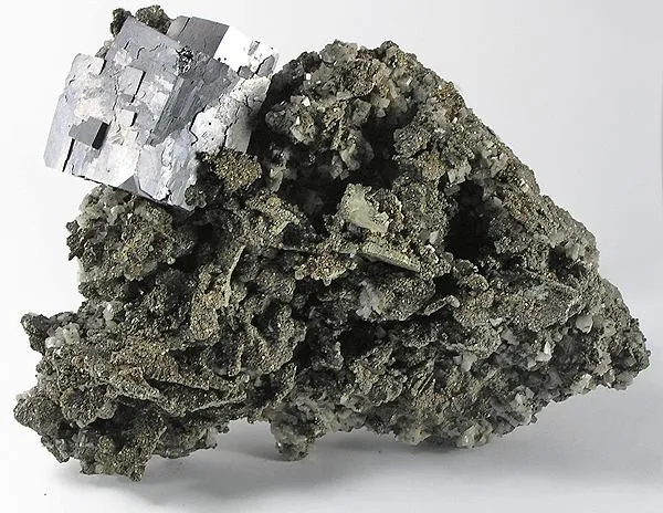 Galena, Marcasite, Calcite image