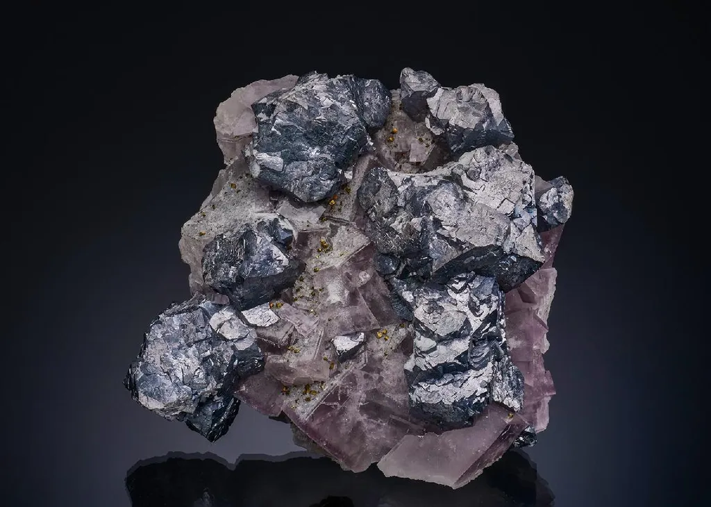 Galena on Fluorite image