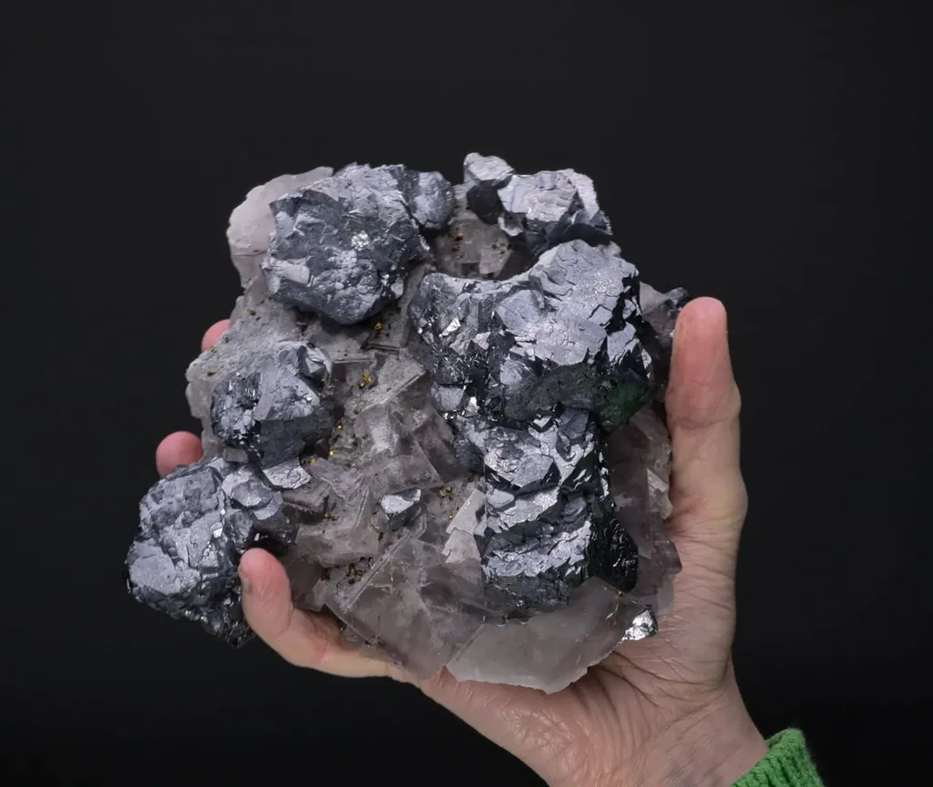 Galena on Fluorite - image 2