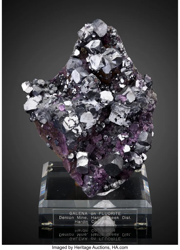 Galena on Fluorite image