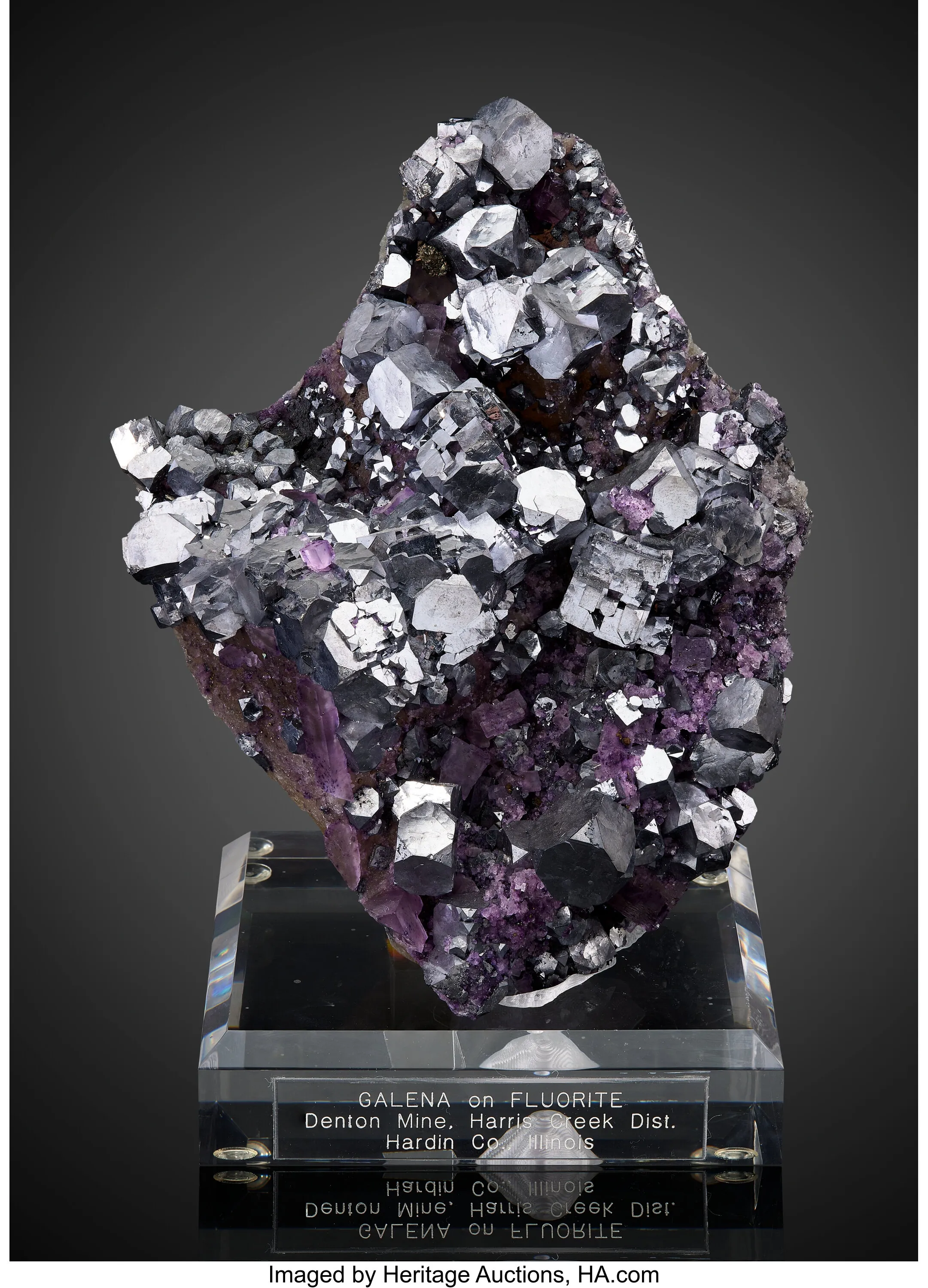 Galena on Fluorite - image 1