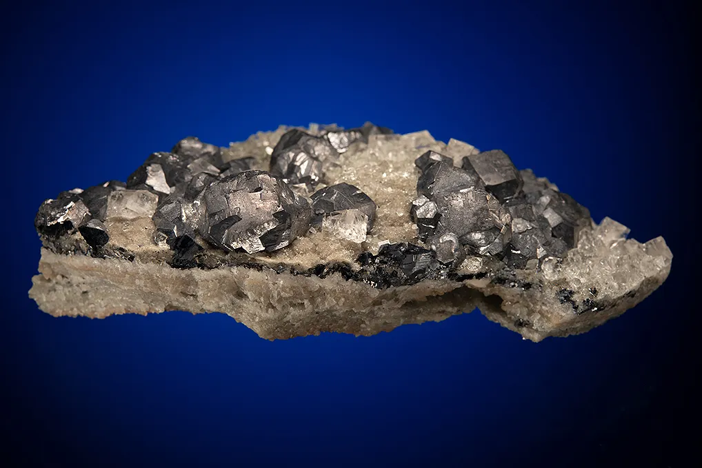 Galena on Fluorite and Quartz - image 4