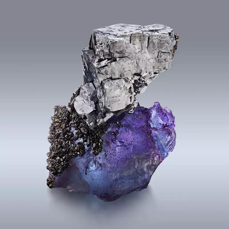 Galena on Fluorite - image 1