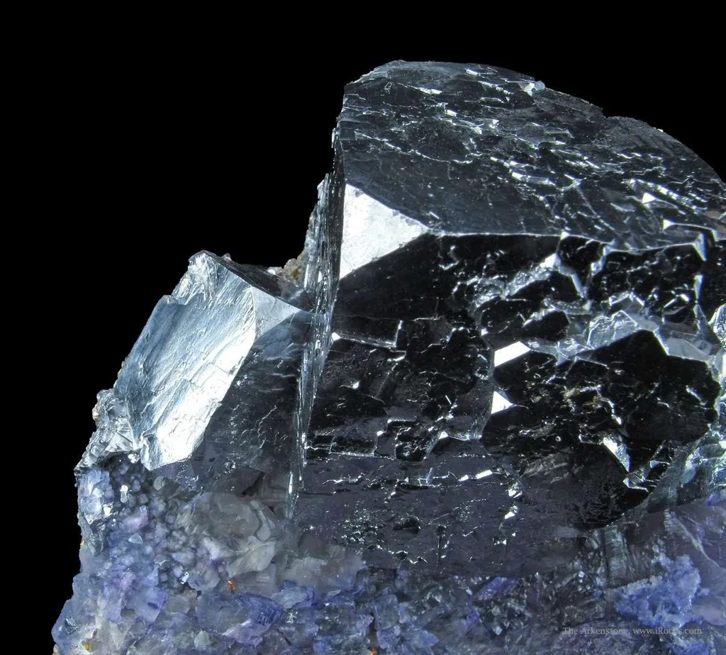 Galena on Fluorite With Sphalerite image