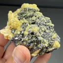 Galena on Pyrite after Pyrrhtotite with Calcite - image 2