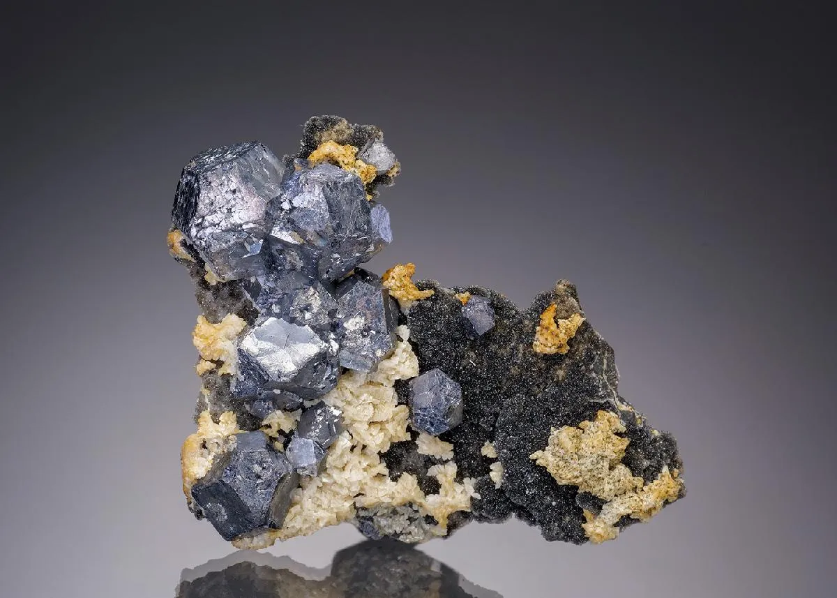Galena on Quartz with Dolomite - image 1