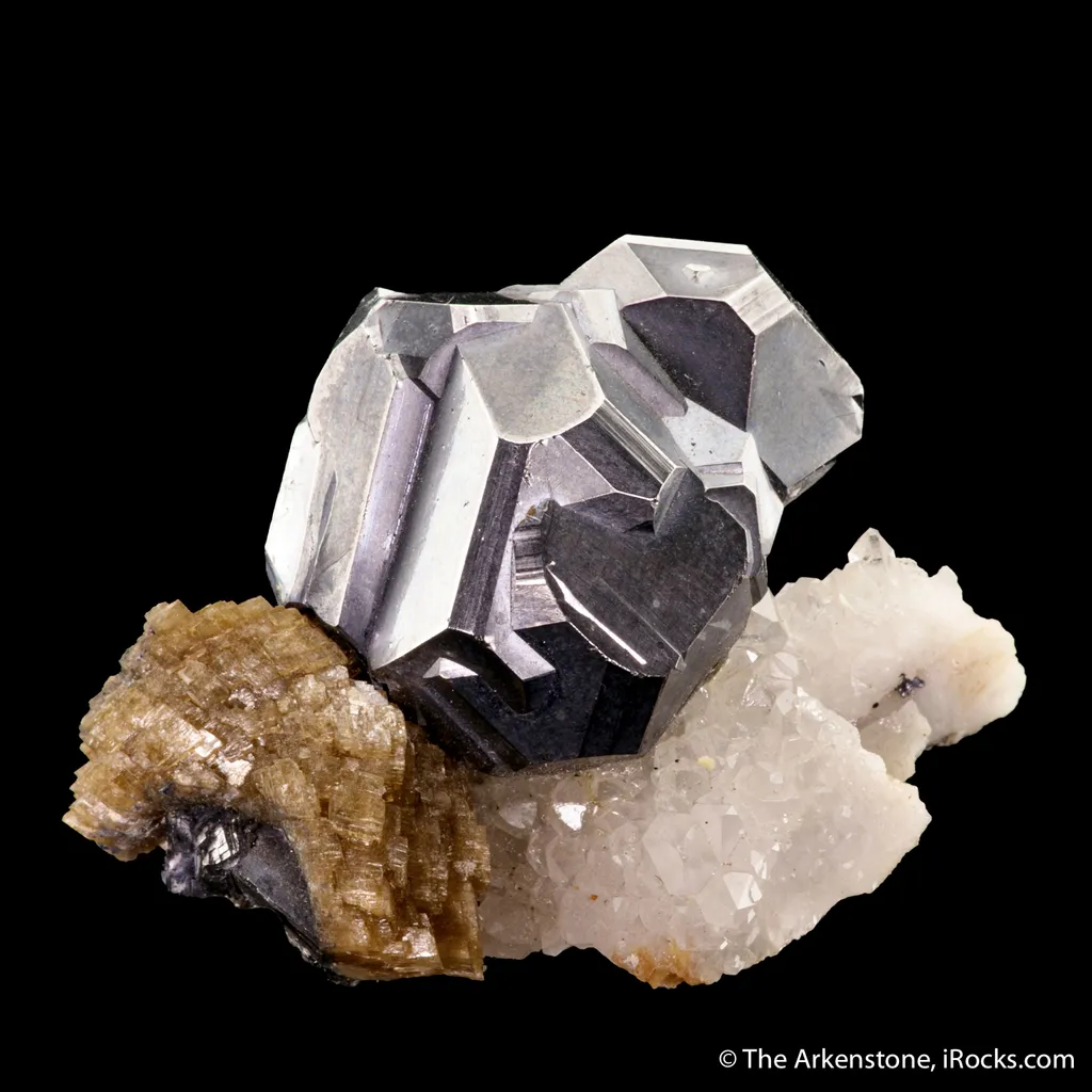 Galena on Siderite and Quartz image
