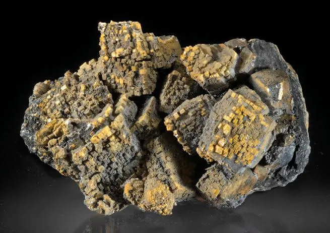 Galena pseudomorph after Pyromorphite, Pyromorphite - image 1