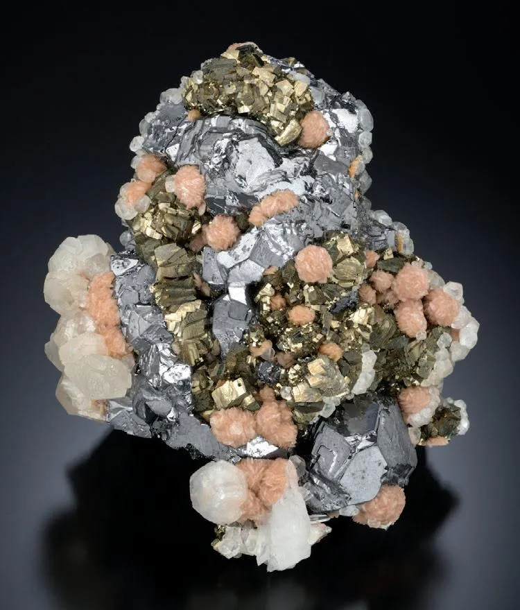 Galena, Pyrite, Rhodochrosite - image 1