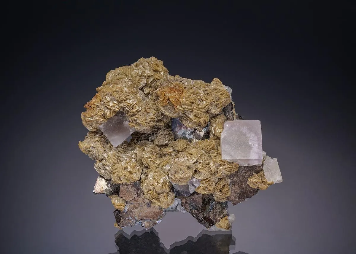 Galena, Siderite Fluorite and Calcite - image 1