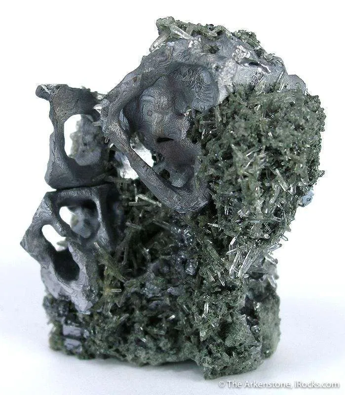 Galena (Skeletal) on Chlorite-Included Quartz - image 2