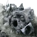 Galena (Skeletal) on Quartz - image 3