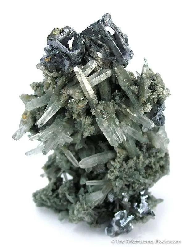 Galena (Skeletal) on Quartz image