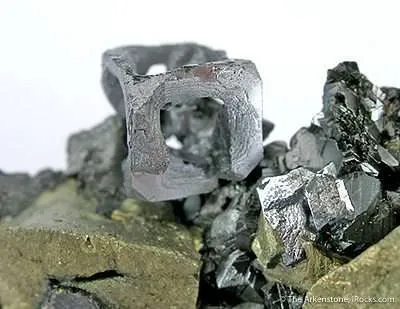 Galena (Skeletal) With Chalcopyrite on Sphalerite - image 2
