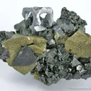 Galena (Skeletal) With Chalcopyrite on Sphalerite - image 1