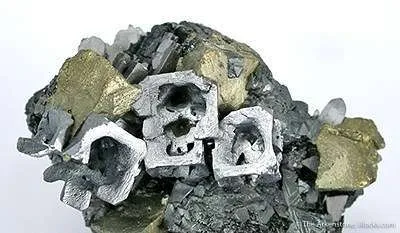 Galena (Skeletal) With Chalcopyrite on Sphalerite - image 2