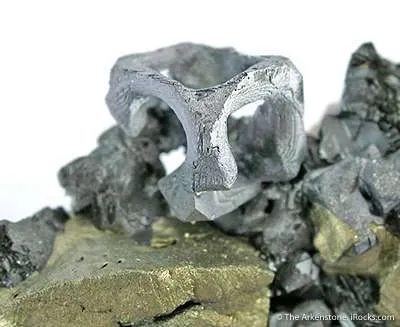 Galena (Skeletal) With Chalcopyrite on Sphalerite - image 3