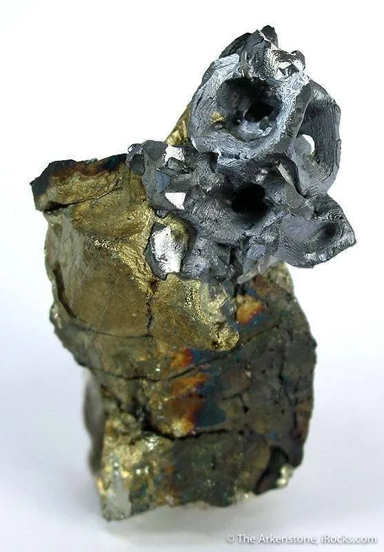 Galena (Skeletal)On Chalcopyrite image