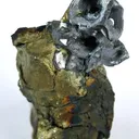 Galena (Skeletal)On Chalcopyrite - image 1