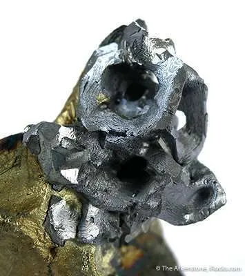 Galena (Skeletal)On Chalcopyrite - image 2