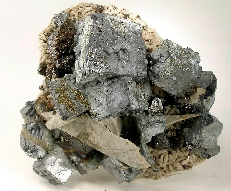 Galena, Sphalerite, Dolomite, Marcasite image