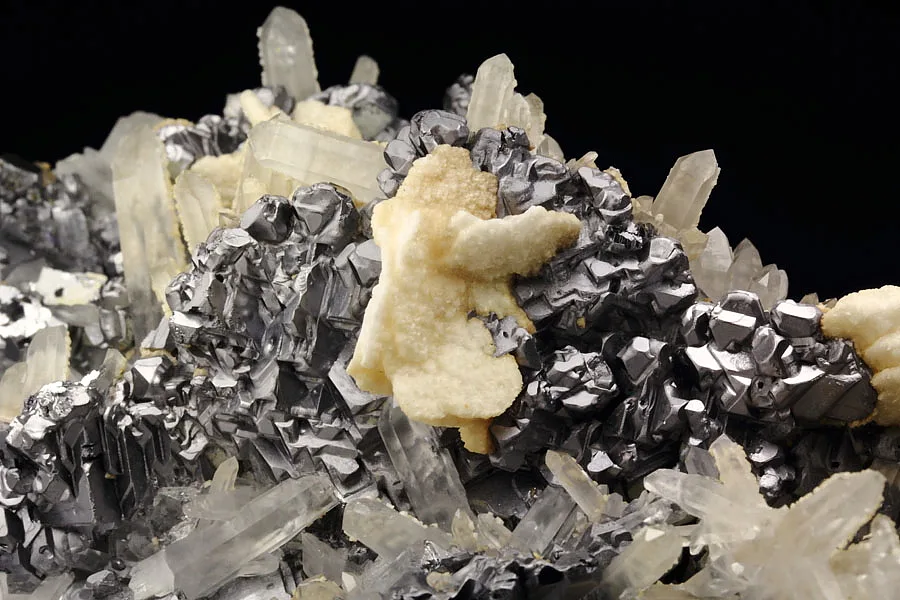 GALENA SPINEL LAW TWIN, CALCITE, QUARTZ from Bulgaria, Smolyan Province, Krushev dol Mine - image 7