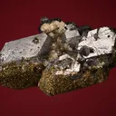 Galena (Spinel law twin) with Dolomite - image 3