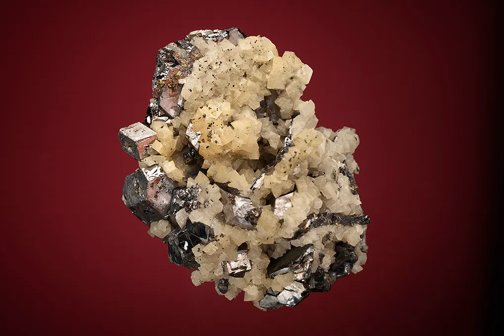 Galena (Spinel law twin) with Dolomite - image 3