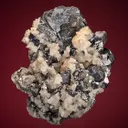 Galena (Spinel law twin) with Dolomite - image 1