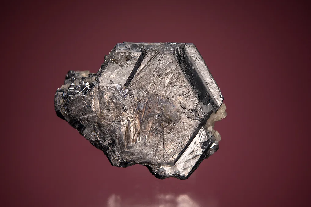Galena (Spinel law twin) with Dolomite image