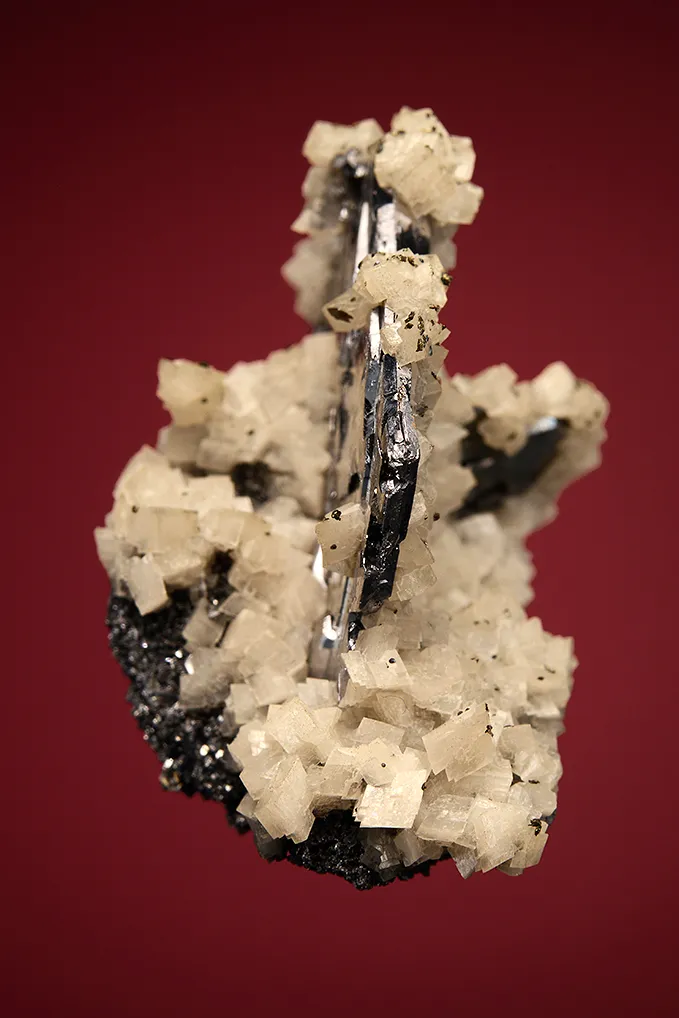 Galena (Spinel law twin) with Dolomite - image 4