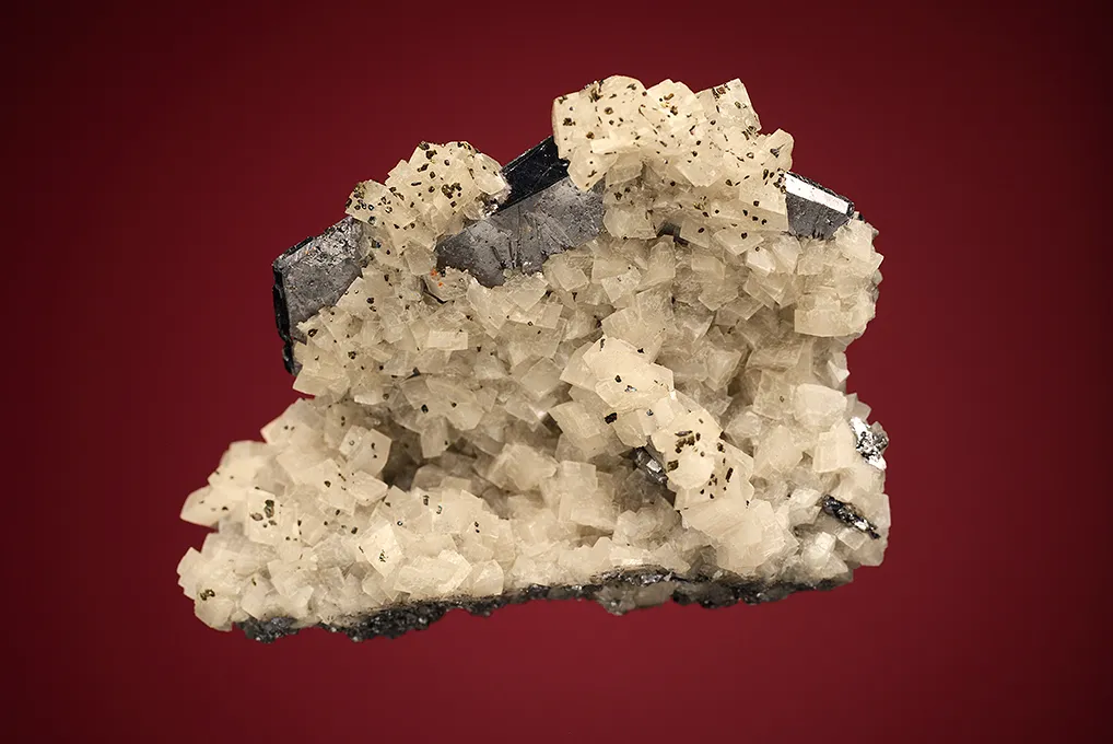 Galena (Spinel law twin) with Dolomite - image 3