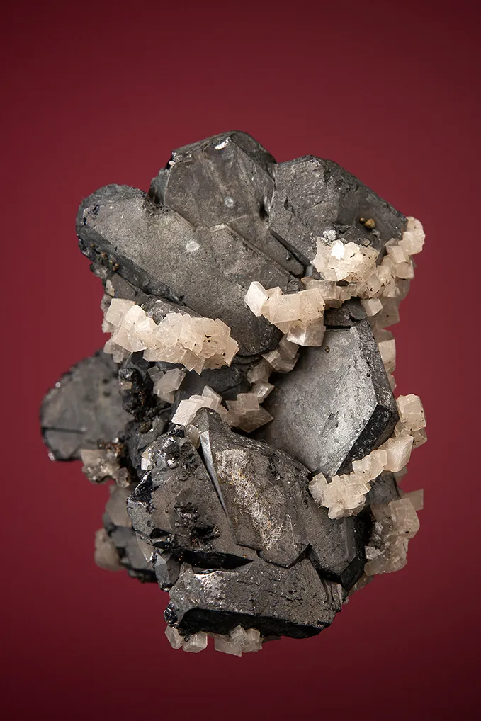 Galena (Spinel law twin) with Dolomite image