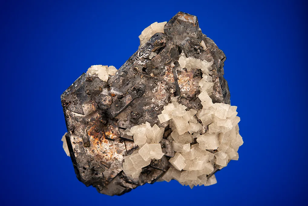 Galena (Spinel law twin) with Dolomite image