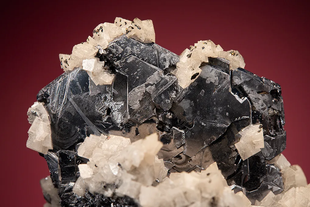 Galena (Spinel law twin) with Dolomite - image 2