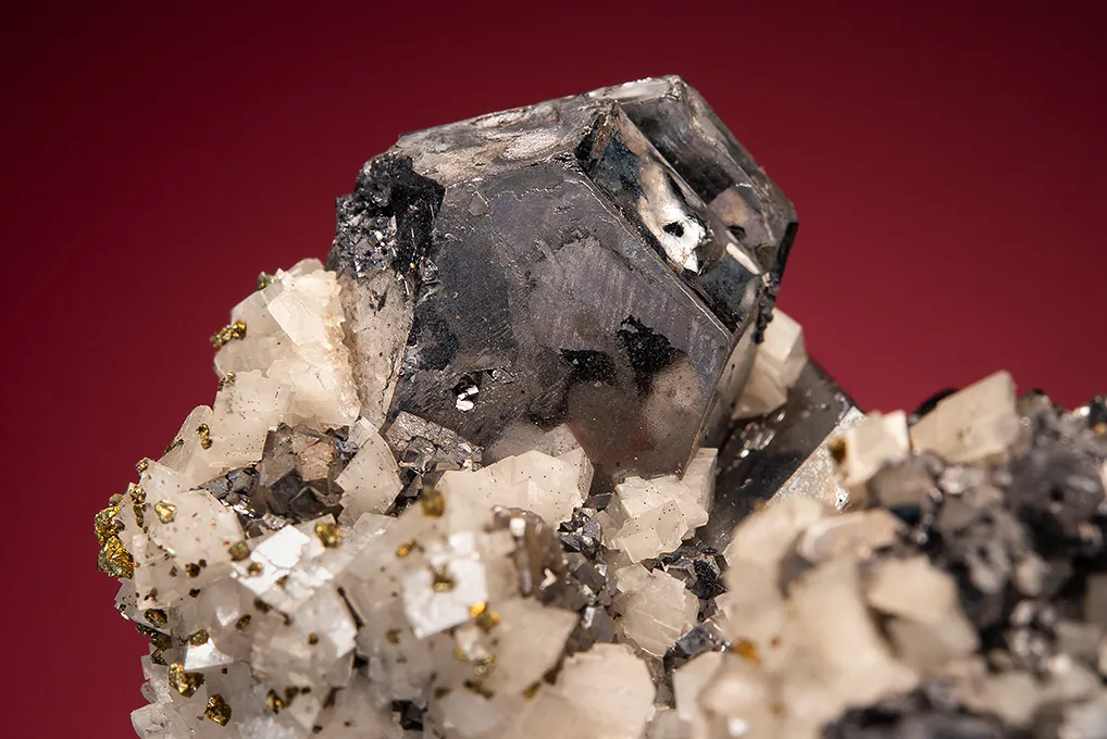 Galena (Spinel law twin) with Dolomite - image 2