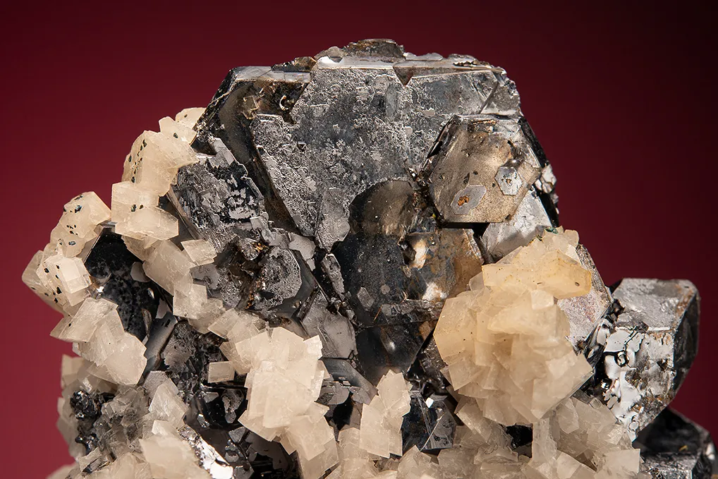 Galena (Spinel law twin) with Dolomite - image 2