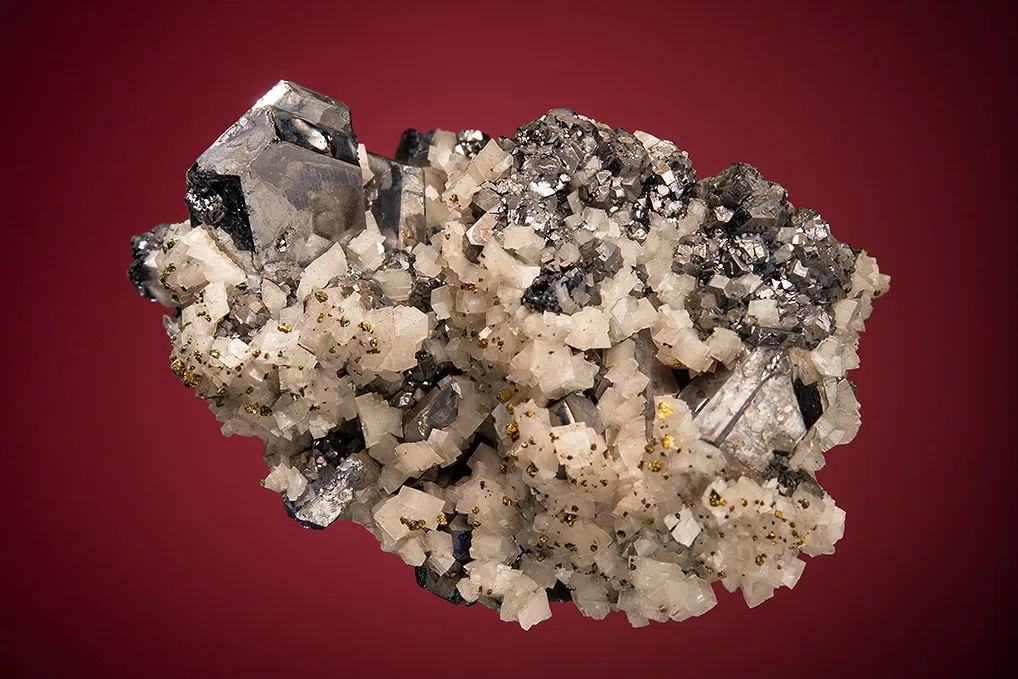 Galena (Spinel law twin) with Dolomite image