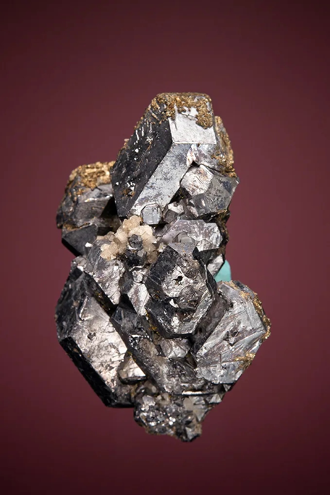 Galena (Spinel law twin) with Dolomite image