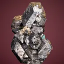 Galena (Spinel law twin) with Dolomite - image 1
