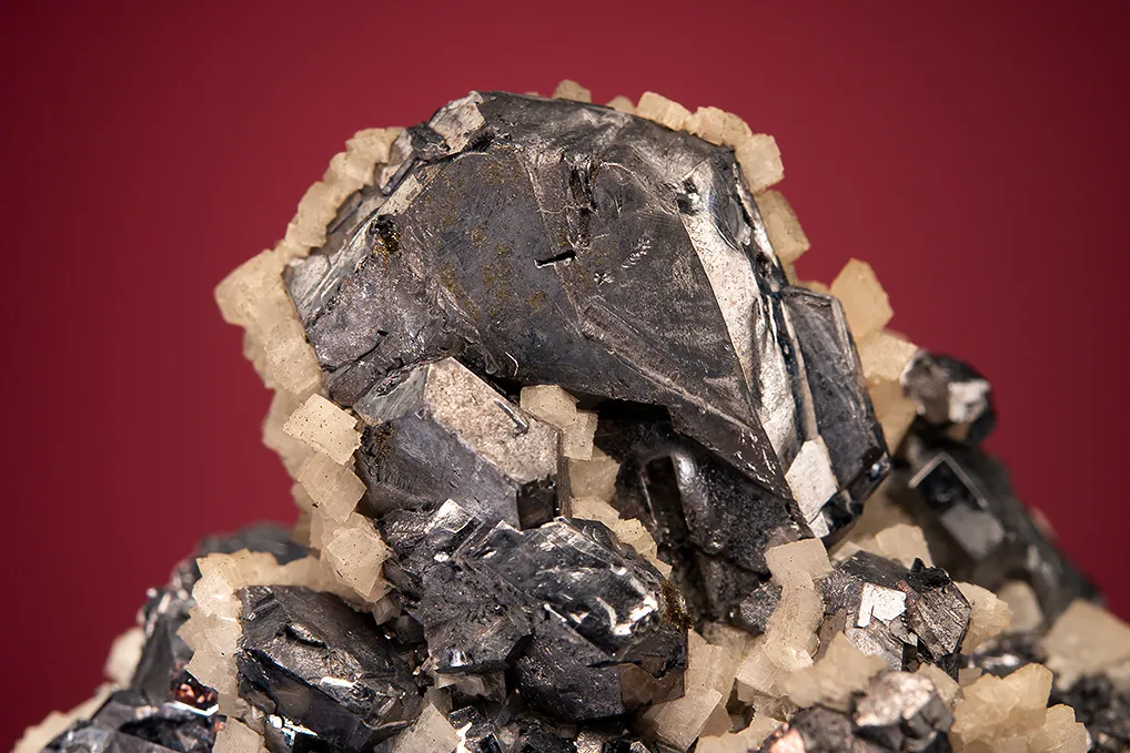 Galena (Spinel law twin) with Dolomite - image 2