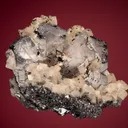 Galena (Spinel law twin) with Dolomite - image 1