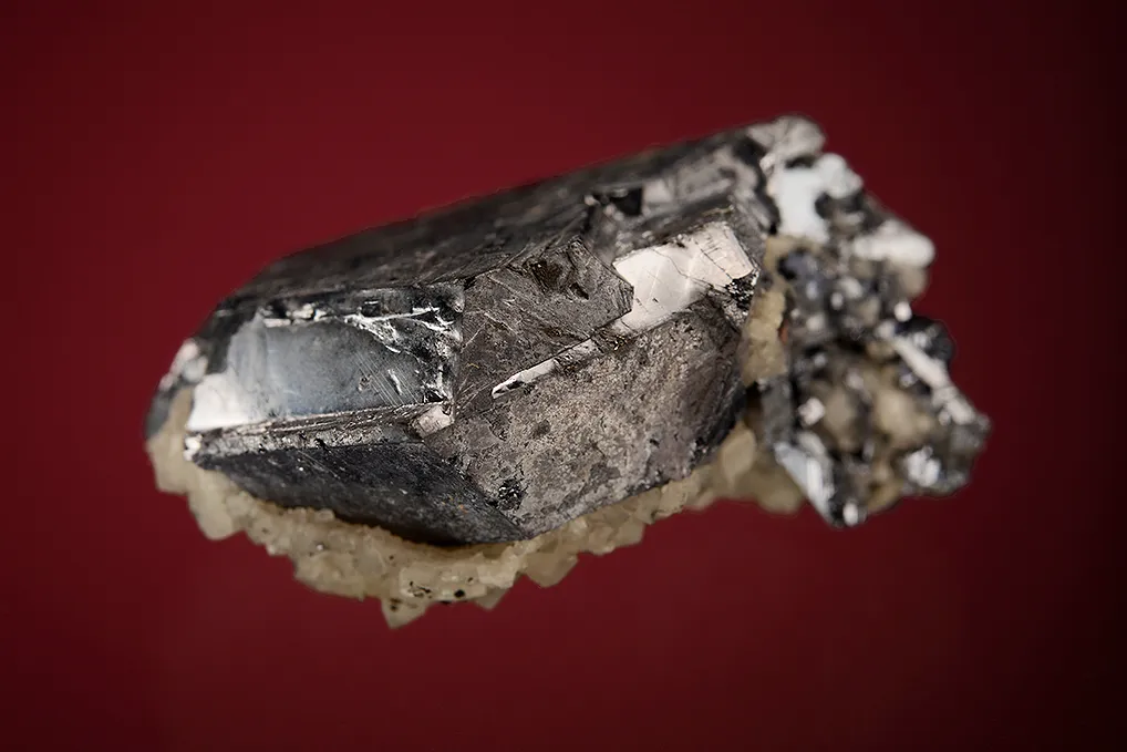 Galena (Spinel law twin) with Dolomite - image 3