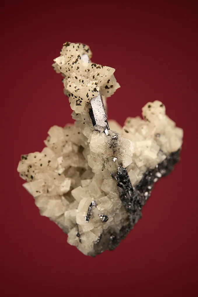 Galena (Spinel law twin) with Dolomite - image 5
