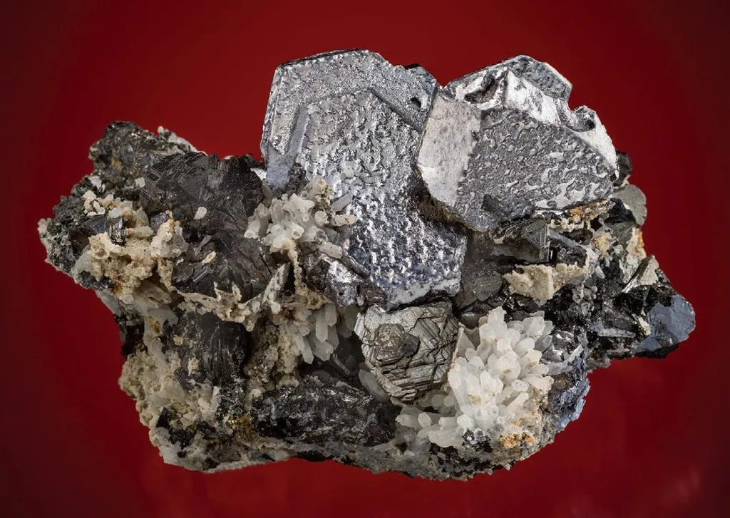 Galena (Spinel-law twins), Sphalerite, Quartz image