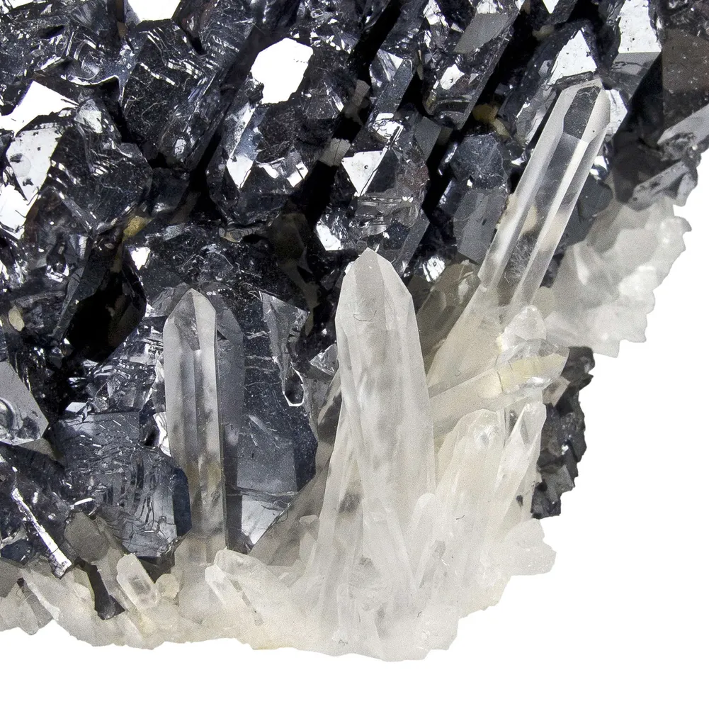 Galena (Spinel Twinned) on Quartz - image 3