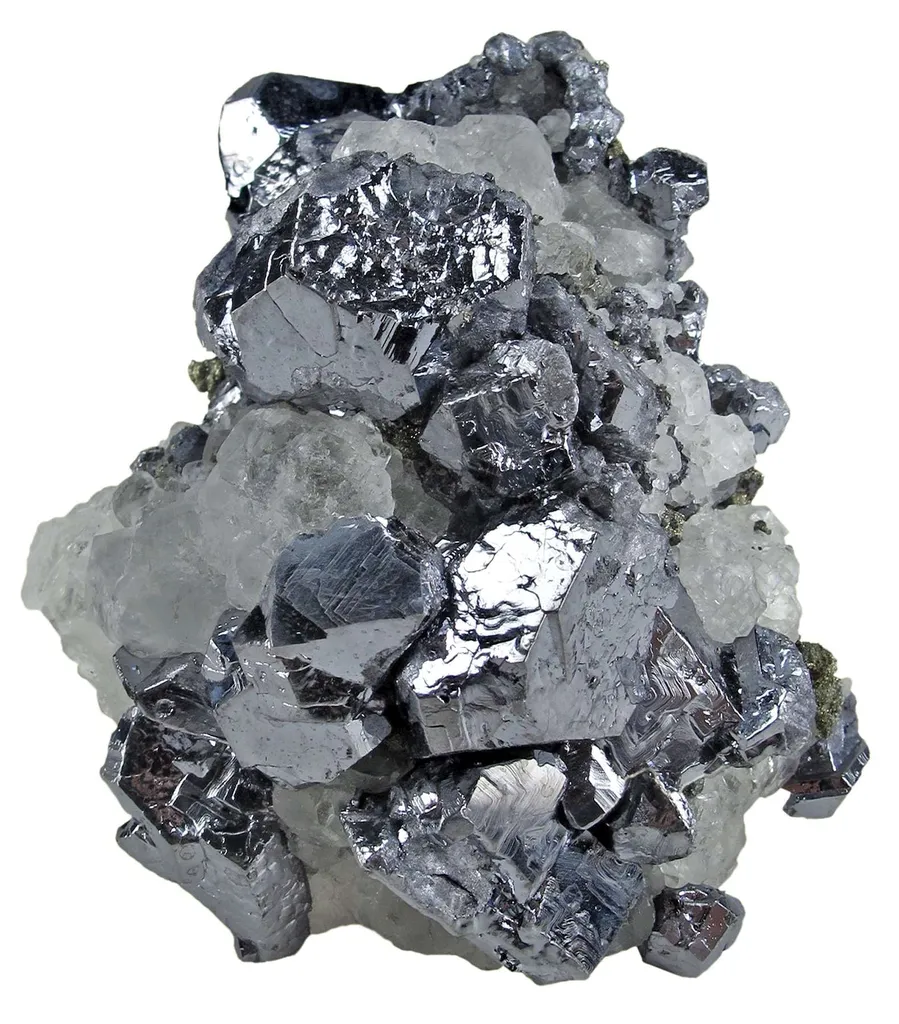 Galena (Spinel Twins) & Fluorite image