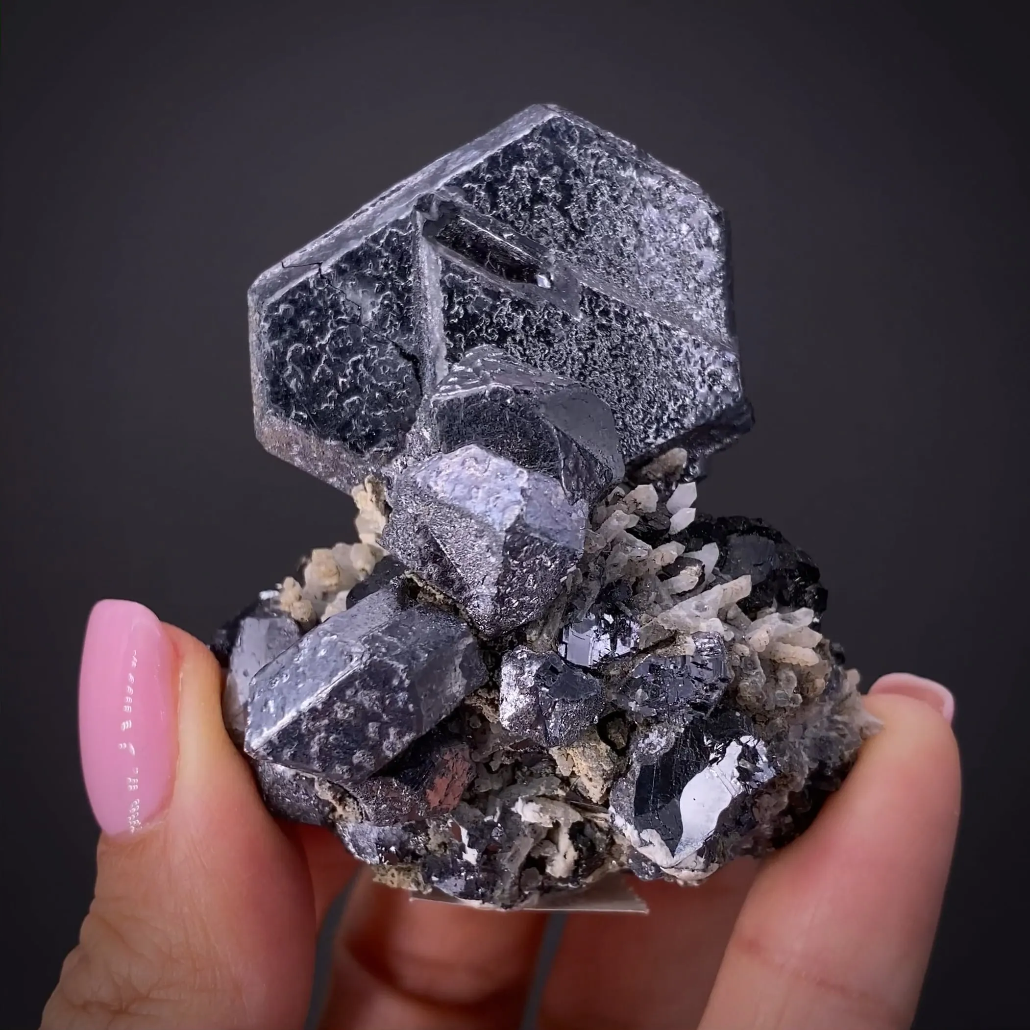 Galena (twinned) with Sphalerite and Quartz - image 2