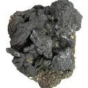 Galena (Unusual Habit) on Pyrite - image 1